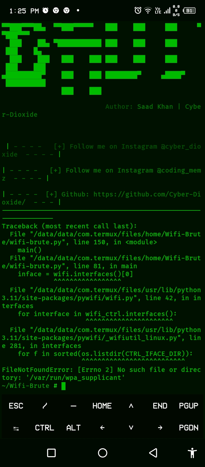 FileNotFoundError on/var/run/wpa_supplicant · Issue 15 · Cyber