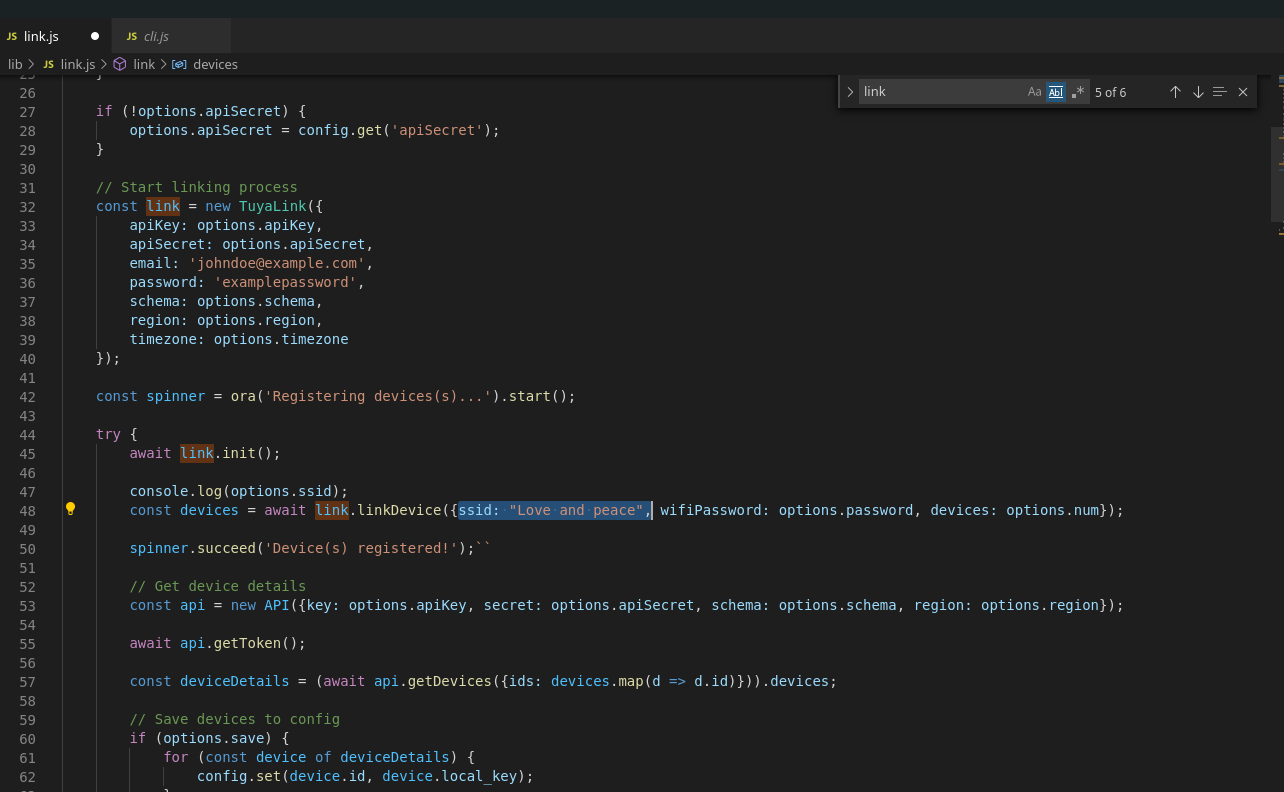 tuya-cli link hangs and times out at "Registering device(s)..." · Issue ...