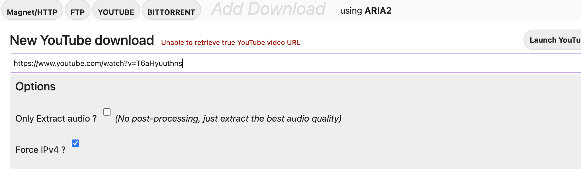 Unable to retrieve true YouTube video URL version:1.7.8 · Issue #173 ...