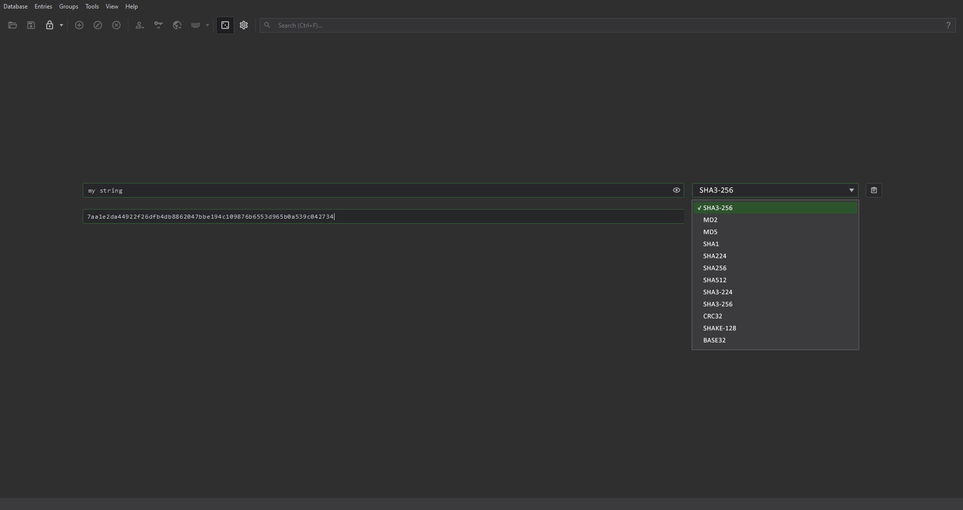 Additional Tools: MD5/SHA Hash · Issue #9097 · keepassxreboot/keepassxc ...