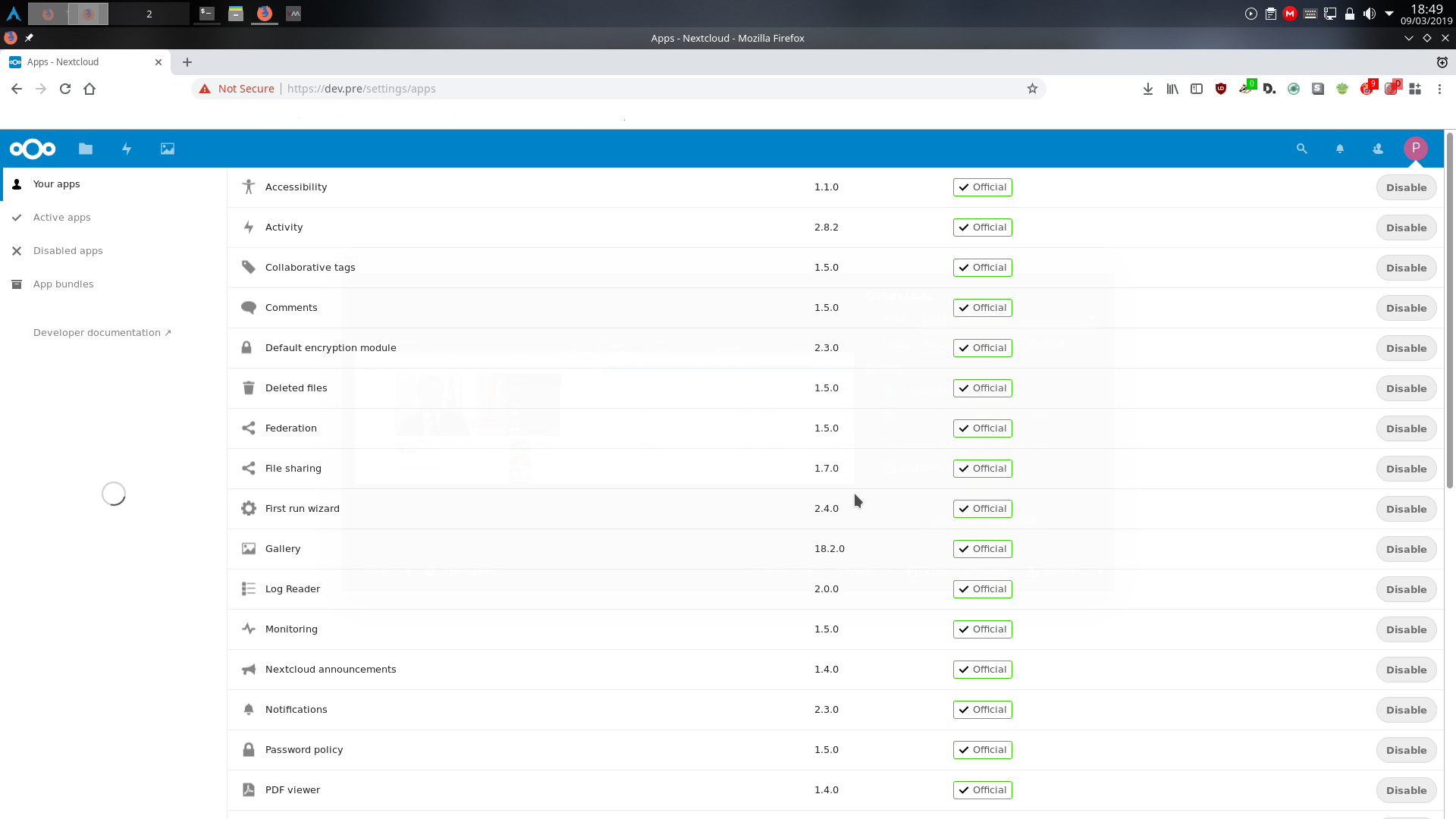 Apps store keeps on loading · Issue #682 · nextcloud/docker · GitHub