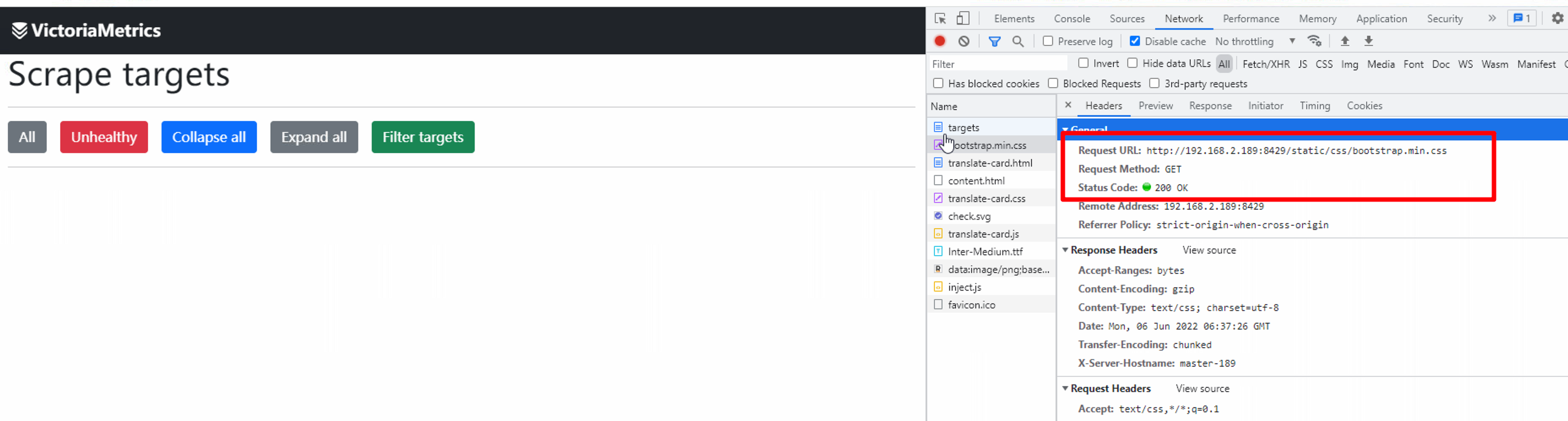 bootstrap.js cann't load · Issue #2594 · VictoriaMetrics/VictoriaMetrics ·  GitHub