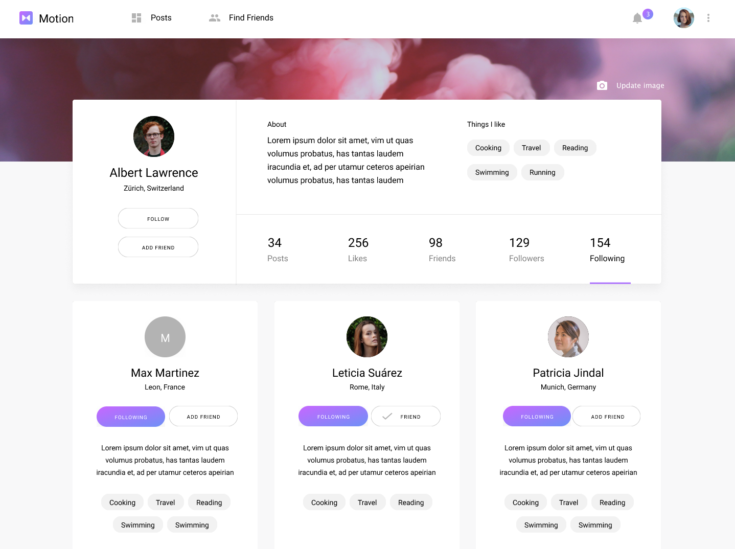 GitHub - FloWinkler/motion-project-bootcamp: SOCIAL MEDIA PLATFORM 🎨