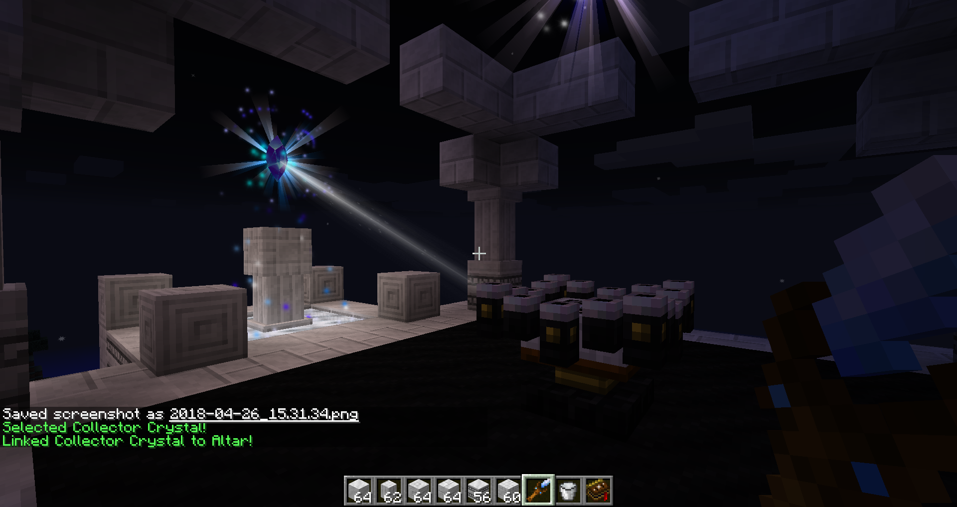 Astral sorcery - collector crystal don't work with Iridescent Altar ...