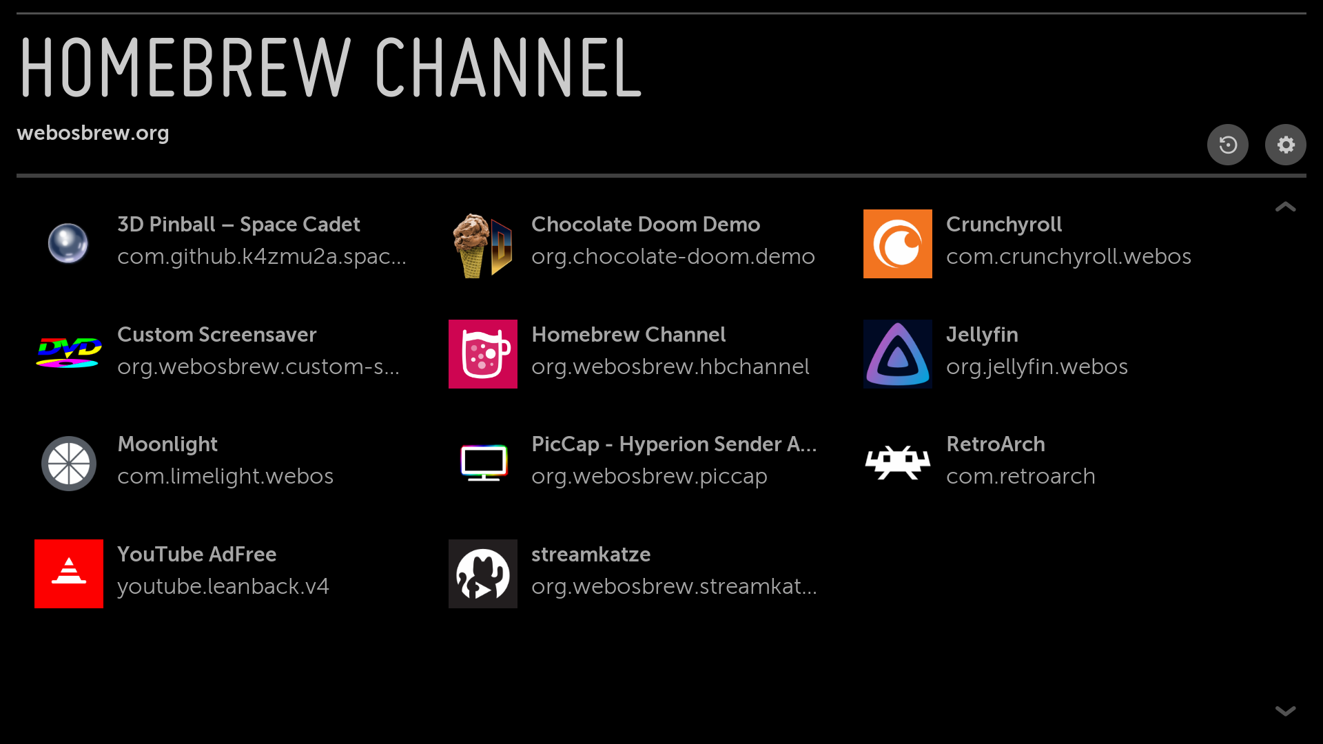 homebrew channel wii apps list