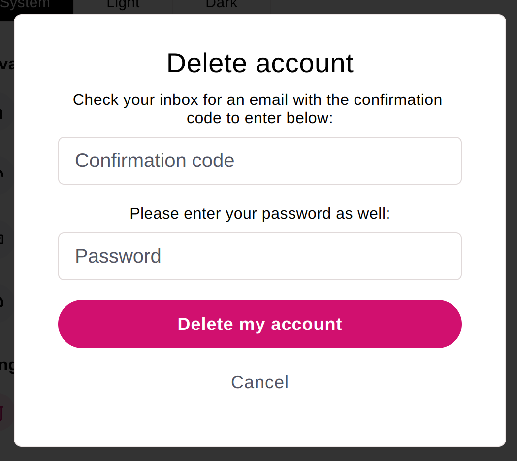 UX: account deletion dialogue does not tell me which account I'm ...