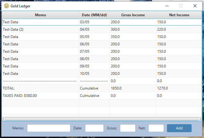GitHub - jareddalessandro/Gold-Ledger: A JavaFX desktop application for ...