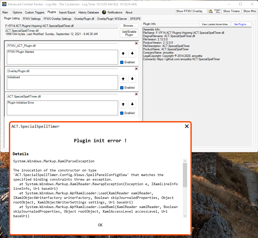 Xamlparserexception When Attempting To Load Plugin On Windows 11 Githubmate