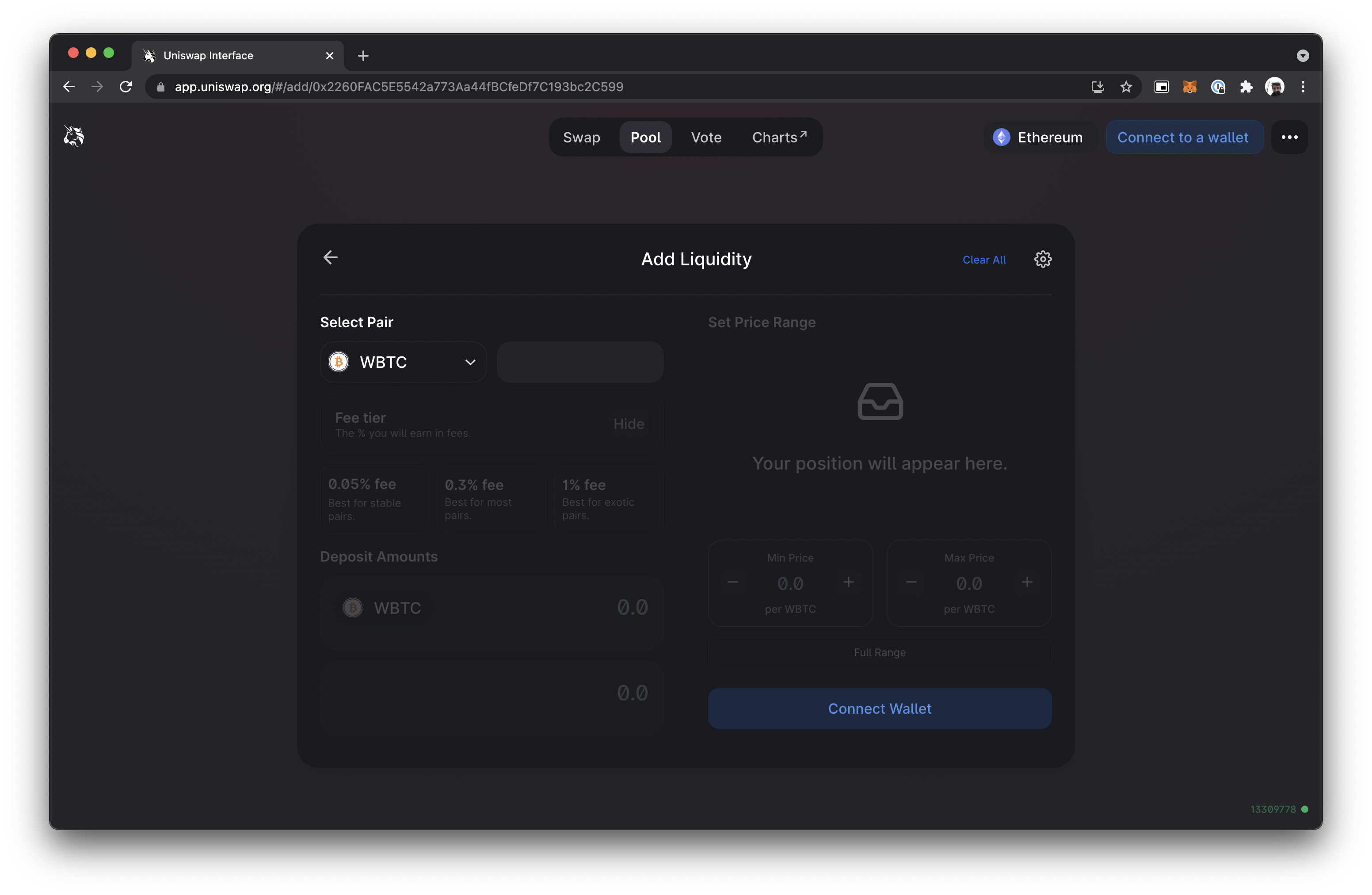 Add liquidity page broken - cannot select a second token "Invalid pair ...