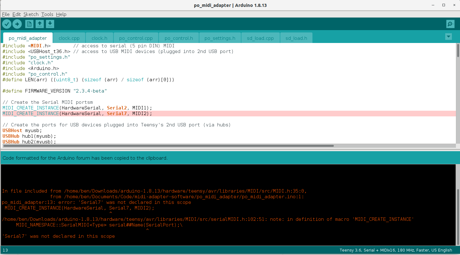 Compile error 'Serial7' was not declared in scope · Issue 5 · Hanz