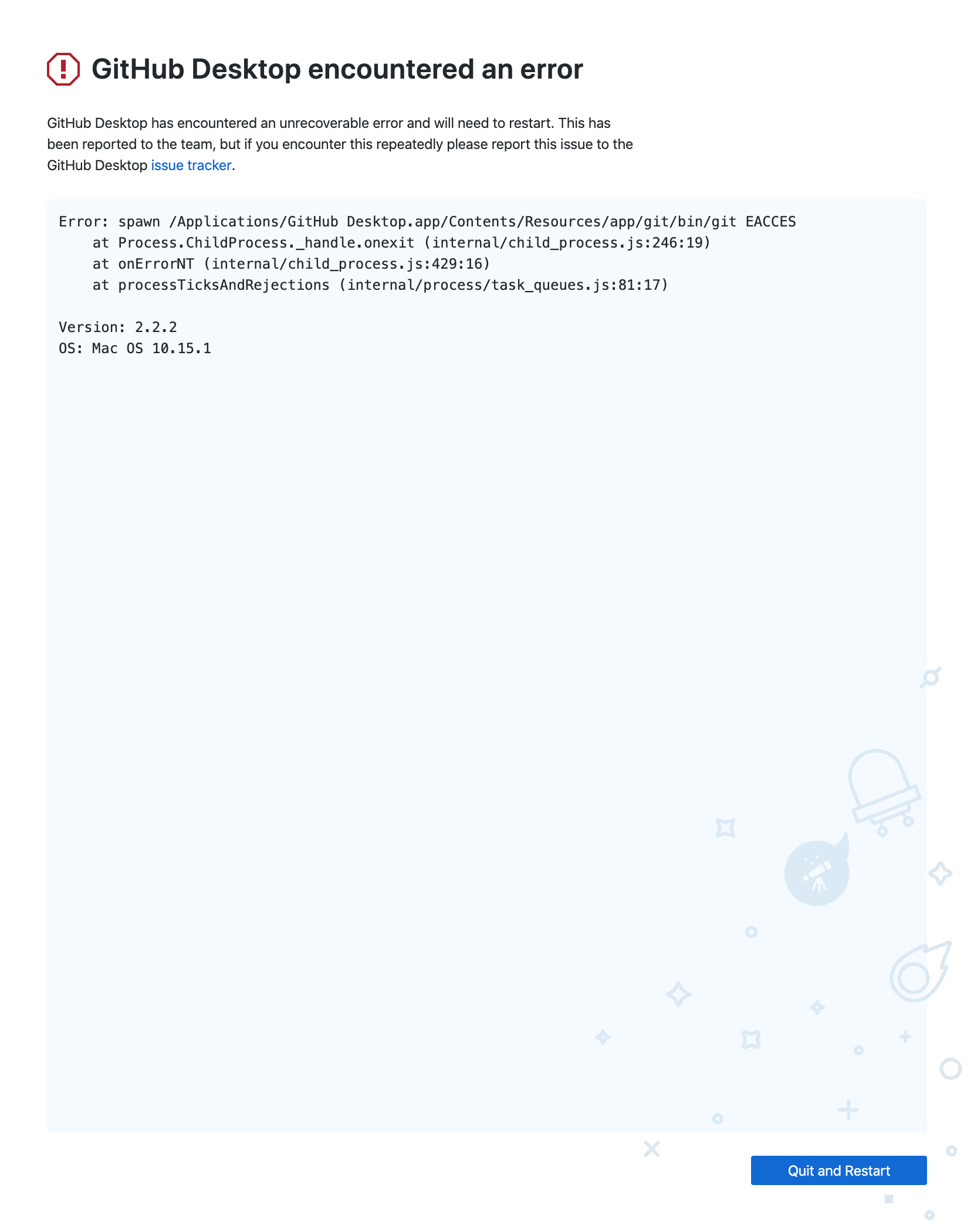 Unrecoverable error · Issue #8575 · desktop/desktop · GitHub