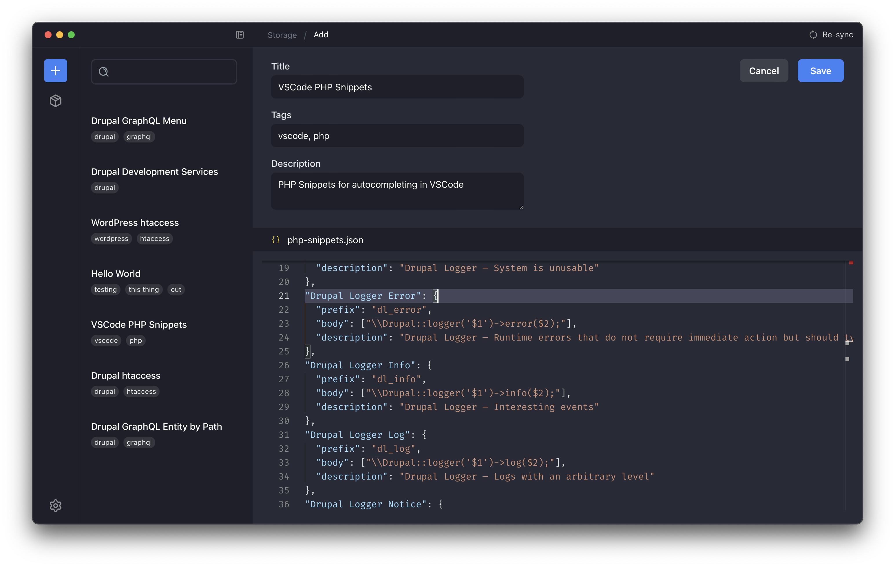 GitHub - BrentWMiller/code-storage: Desktop app for storing code snippets