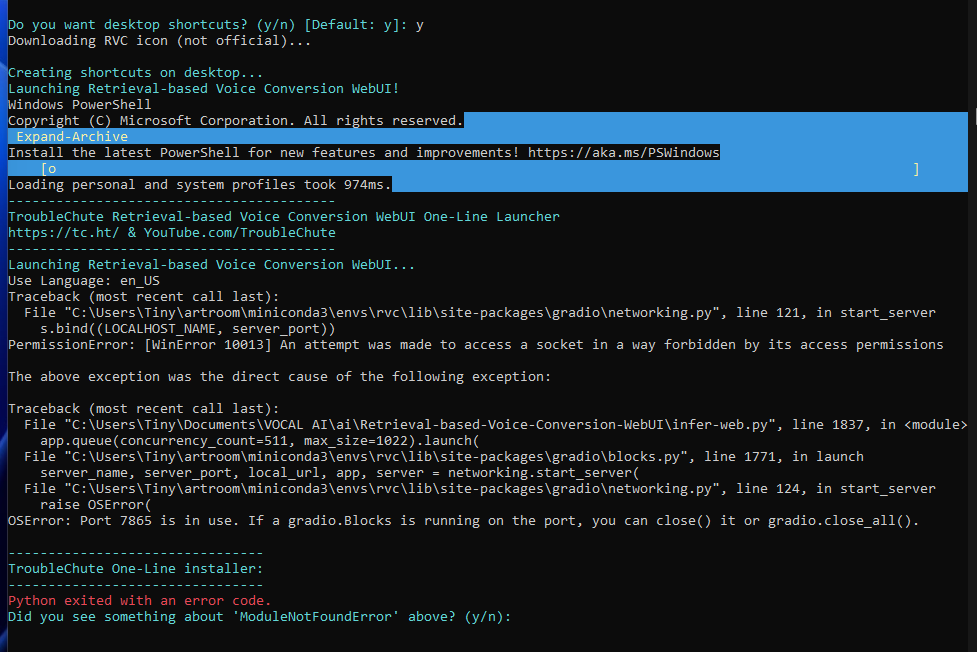 Python exited with an error · Issue #485 · RVC-Project/Retrieval-based ...