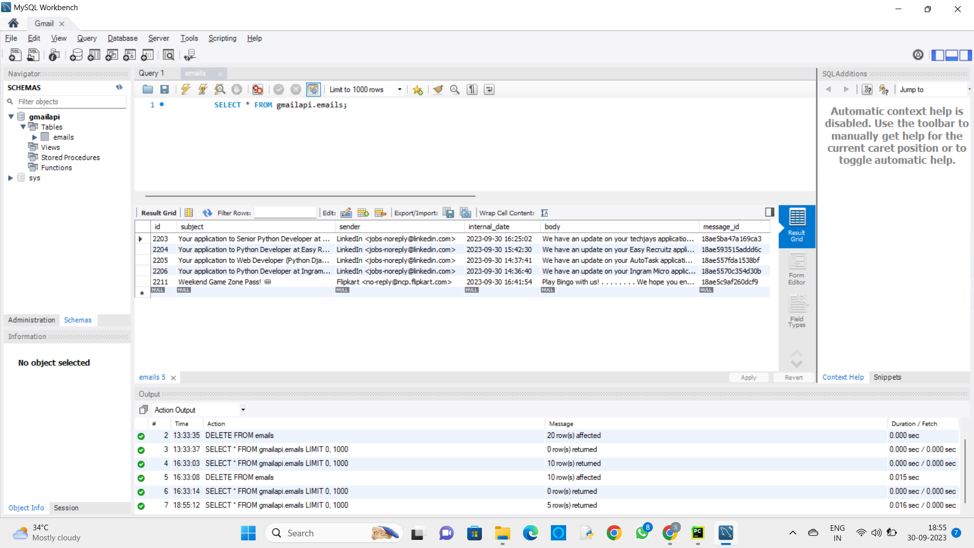 Github sharuhaasan gmailapi
