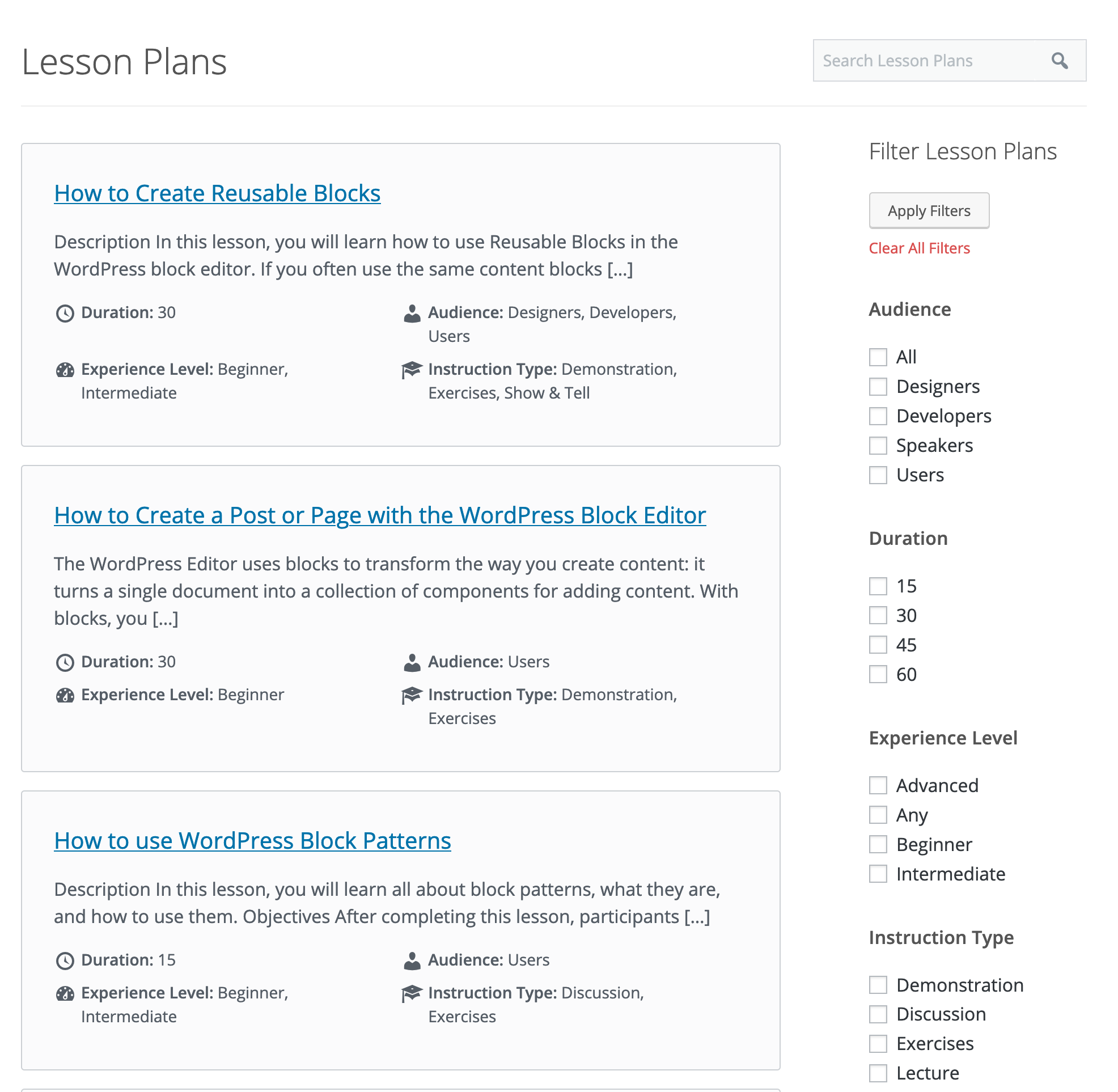 Web Course Filter Example Design Standardize filter layouts for workshops and lesson plans Β· Issue #199 ...