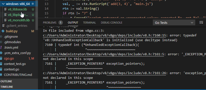 Include Windows build of V8 · Issue #7 · rogchap/v8go · GitHub