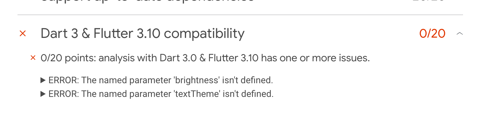 Dart 3 compatibility can be confusing when there are Flutter errors ...