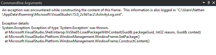 CommandLine argument window fails to load · Issue #67 · MBulli ...