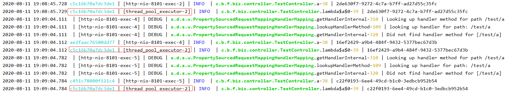 springboot tomcat 线程池 发现一个mdc串的问题 · Issue #6 · ofpay/logback-mdc-ttl ...