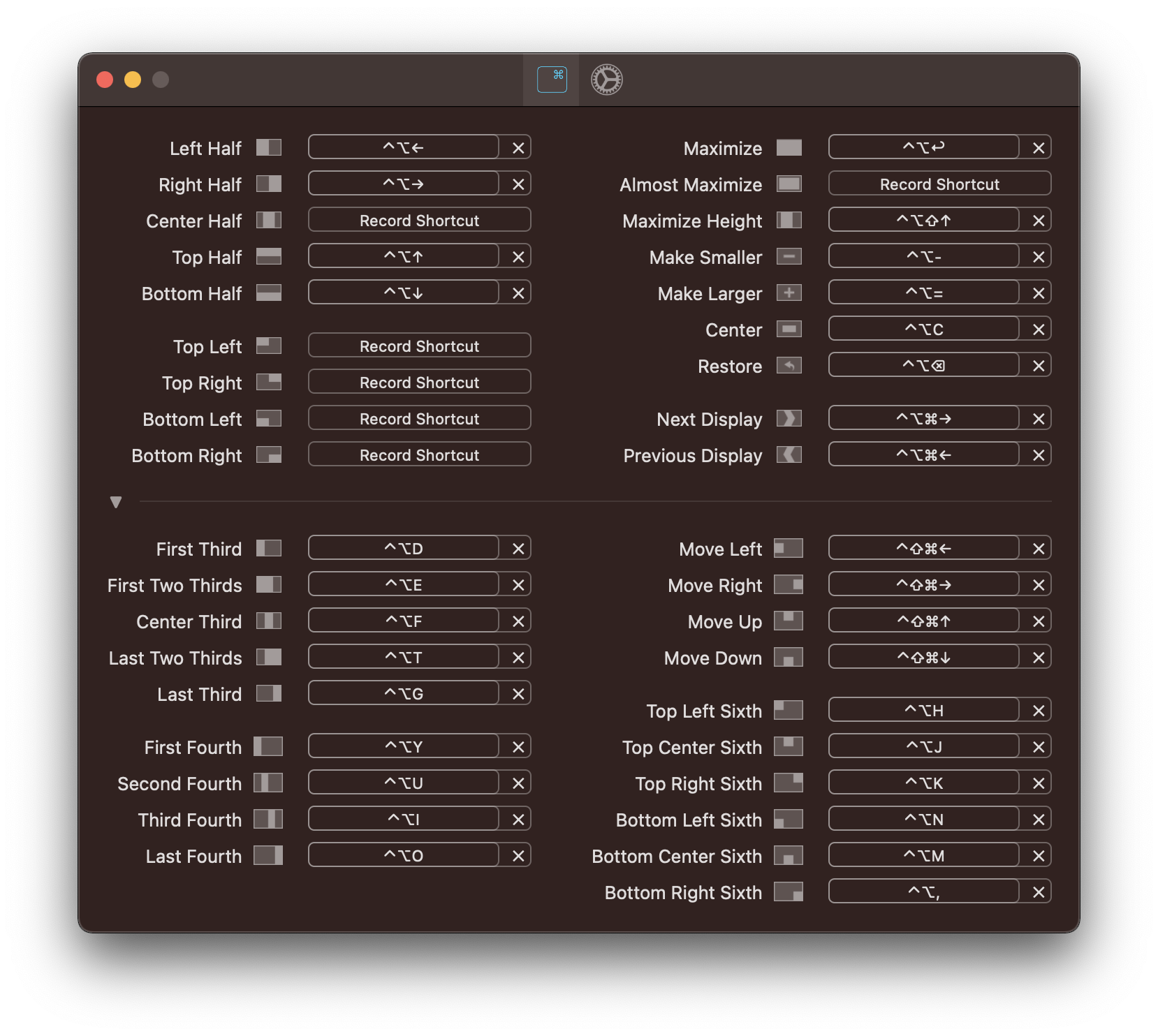 mac os list of shortcuts