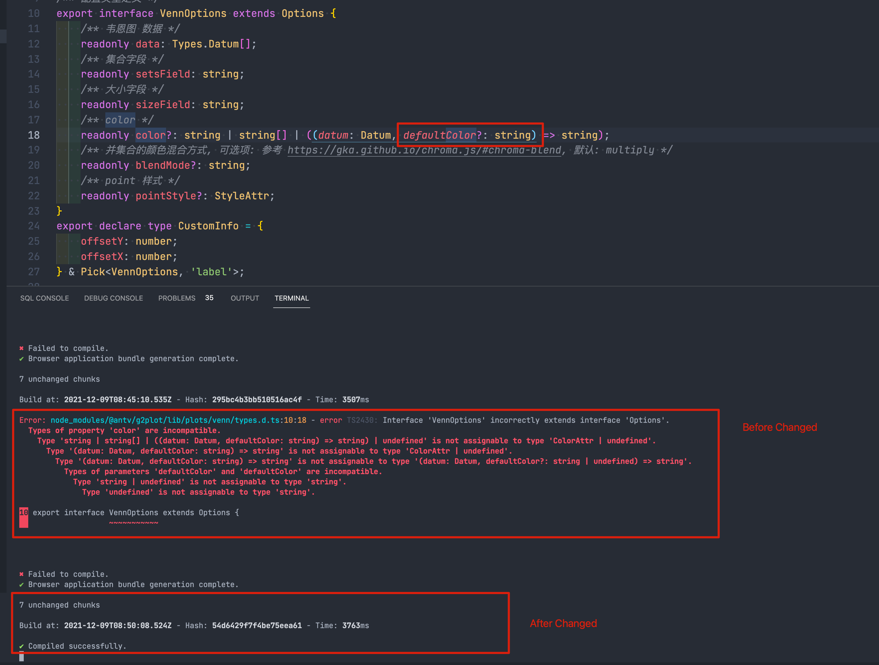 🤔 [QUESTION]Interface 'VennOptions' incorrectly extends interface