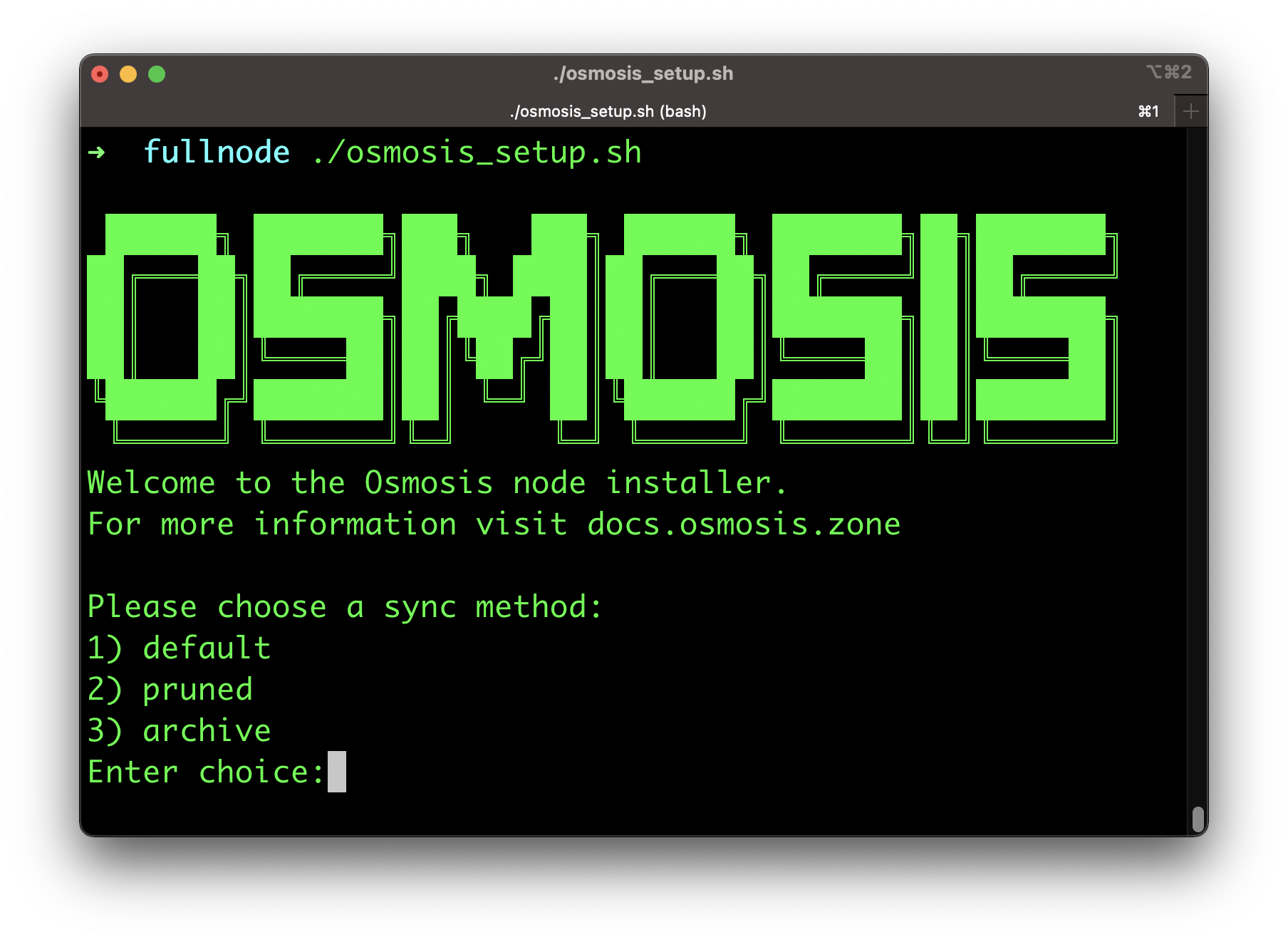 Osmosis Bash Installer · Issue 647 · osmosislabs/osmosis · GitHub