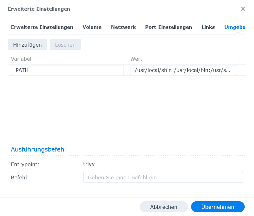 How To Start Trivy Docker Image On Synology DS720 Issue 1413 