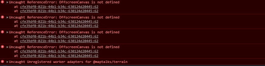 不支持OffscreenCanvas的浏览器加载地形报错 · Issue #200 · maptalks/issues · GitHub