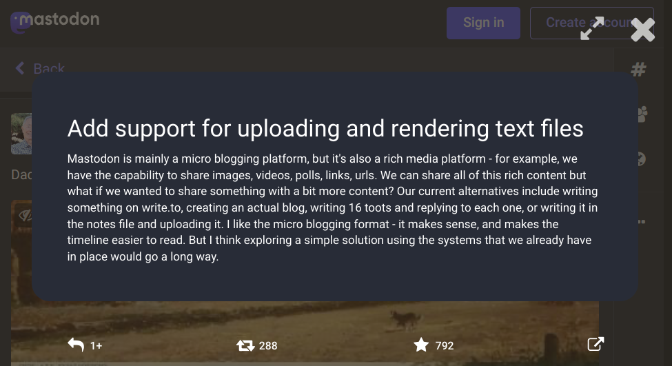 Add support for uploading and rendering text/markdown files · Issue ...
