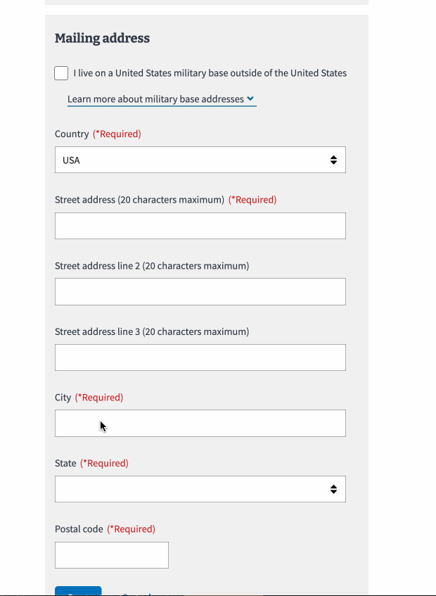 [Bug] Fix U.S. addresses erroneously submitted with APO, DPO or FPO ...