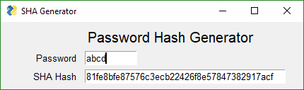 password hash 