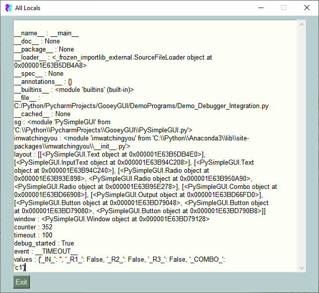 [ANNOUNCEMENT - NEW FEATURE] PySimpleGUI Debugger - now called ...