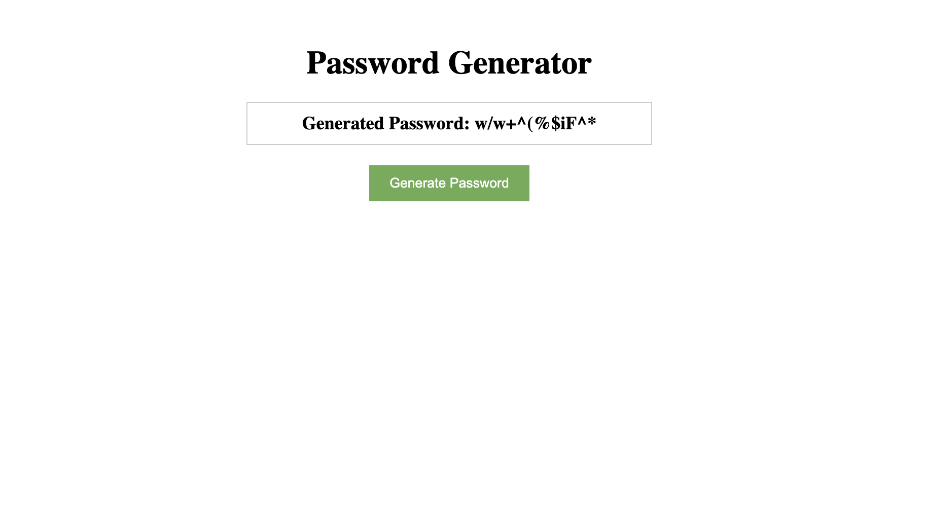 Github wei18889 password generator 1 0