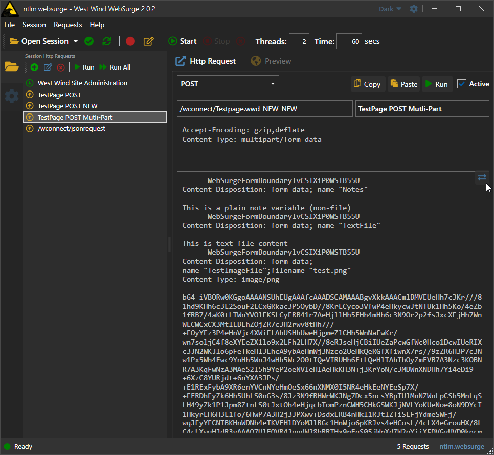 feature request - no way to enter the data manually in the Request ...