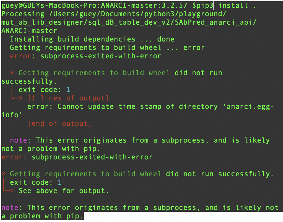 Errors in installation · Issue #61 · oxpig/ANARCI · GitHub