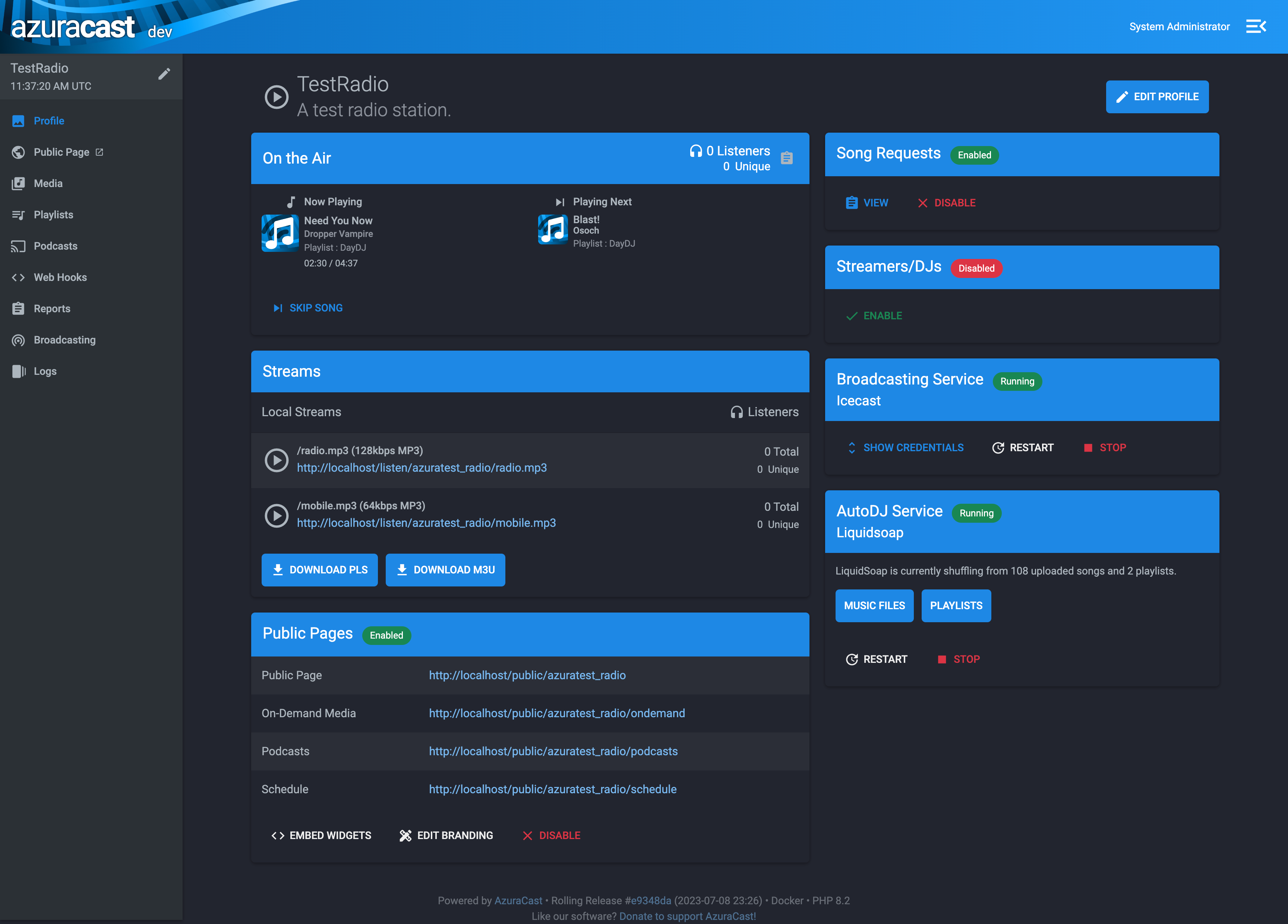 Feedback on the new Bootstrap 5/Vue 3 look & feel · AzuraCast AzuraCast
