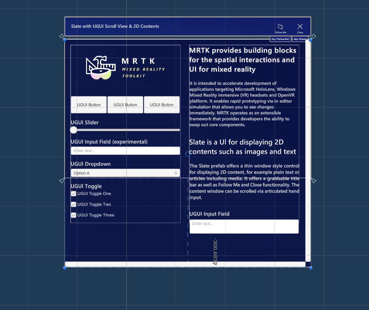 [Stabilization 2.6.0] Slate example issues · Issue 9359 · microsoft/MixedRealityToolkitUnity