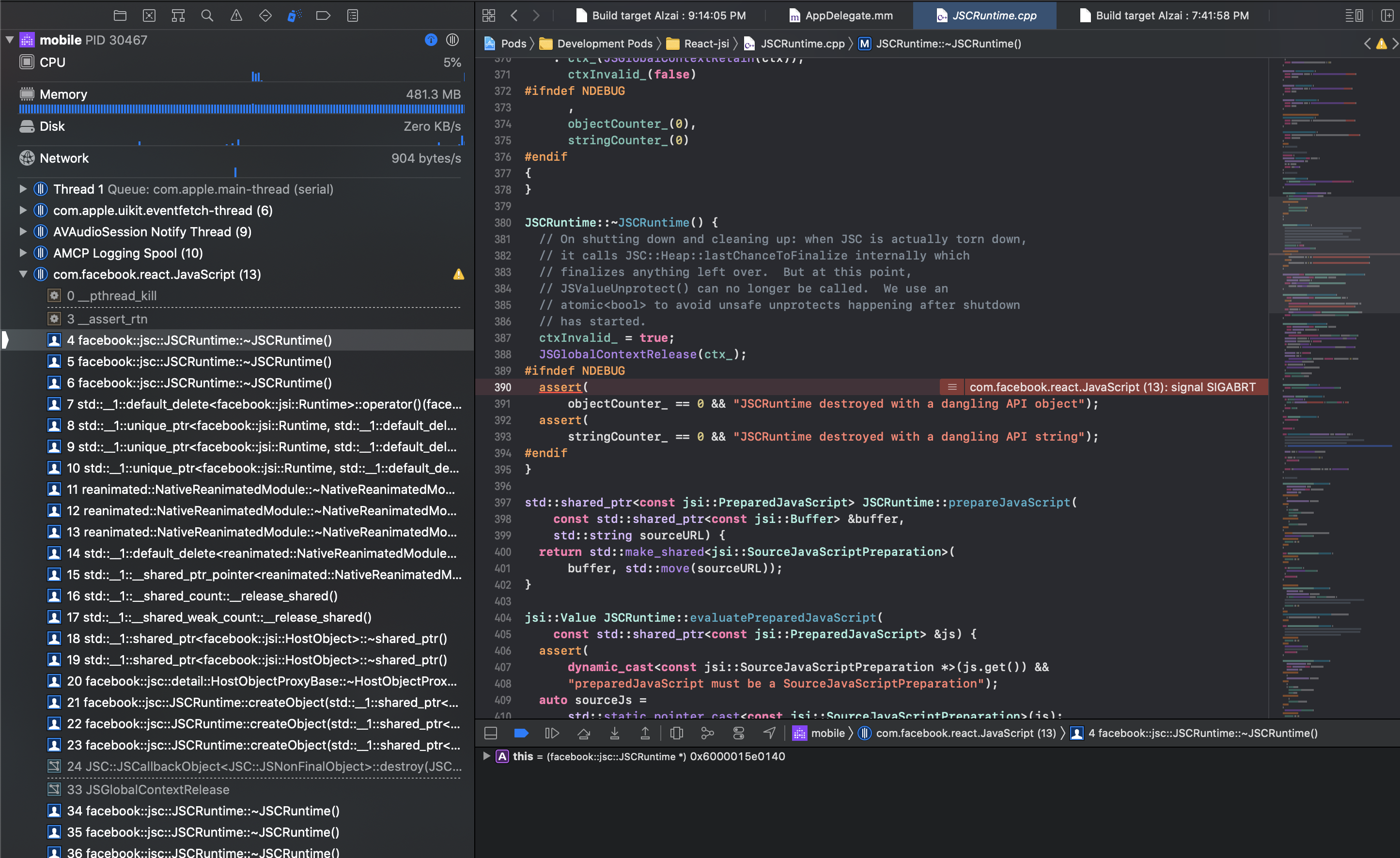 Reloading Via React Native Debug Menu Causes Crash · Issue #1285 ...