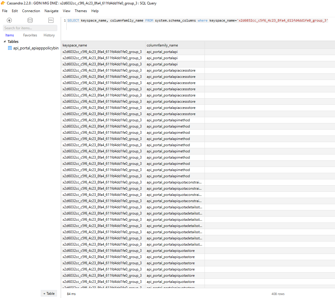 With Cassandra Table Plus only show 1 table · Issue 116 · TablePlus