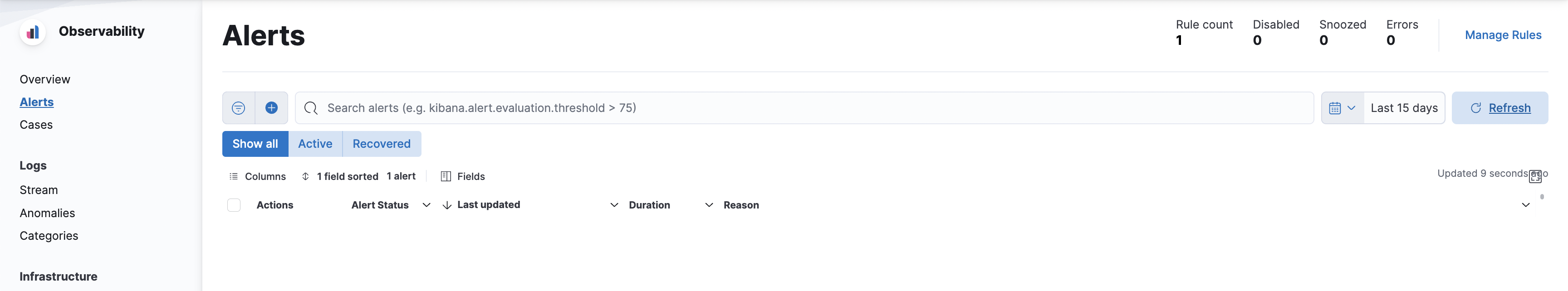 Alerts list is showing nothing · Issue #139038 · elastic/kibana · GitHub