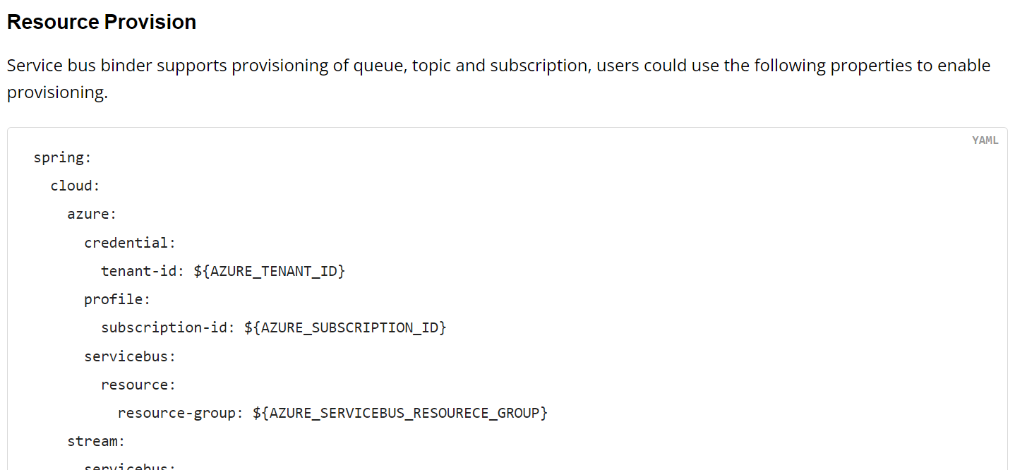 [QUERY] Correct configuration for azure service bus using springcloudazurestreambinder