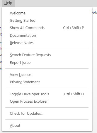 'welcome' menu item is missing in Help menu · Issue #20965 · microsoft ...