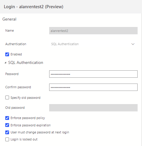 must_change and lock out options should be disabled for existing logins ...