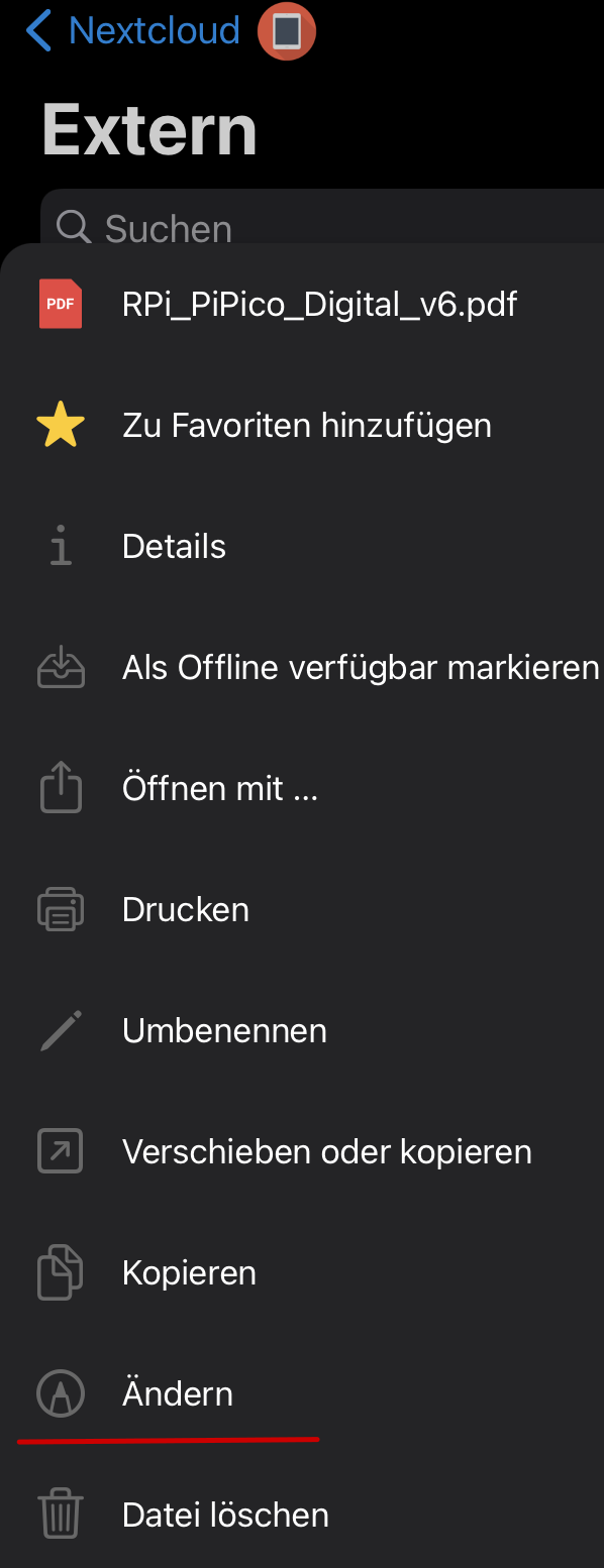 Screenshot-Änderungen