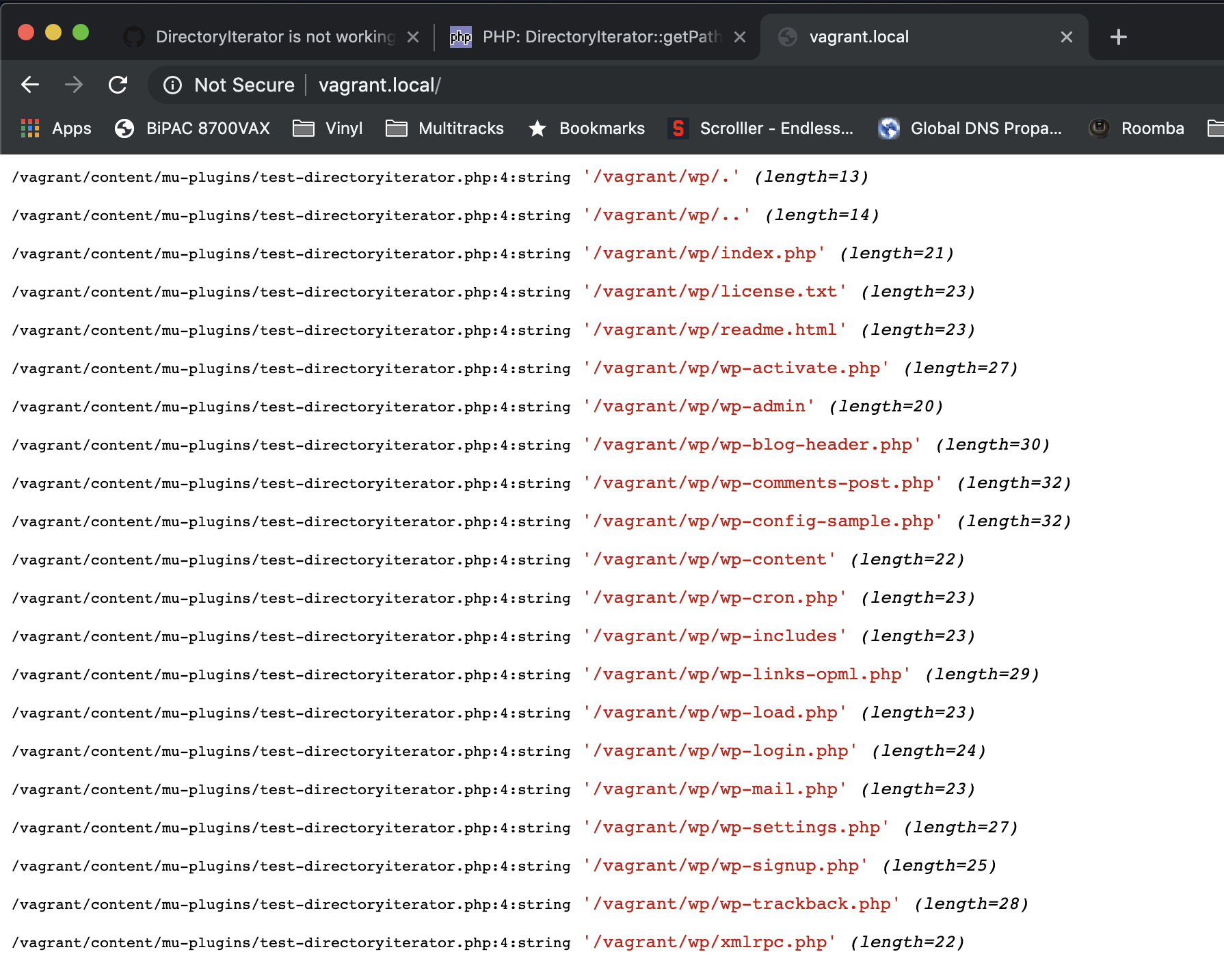 DirectoryIterator is not working · Issue 656 · Chassis/Chassis · GitHub