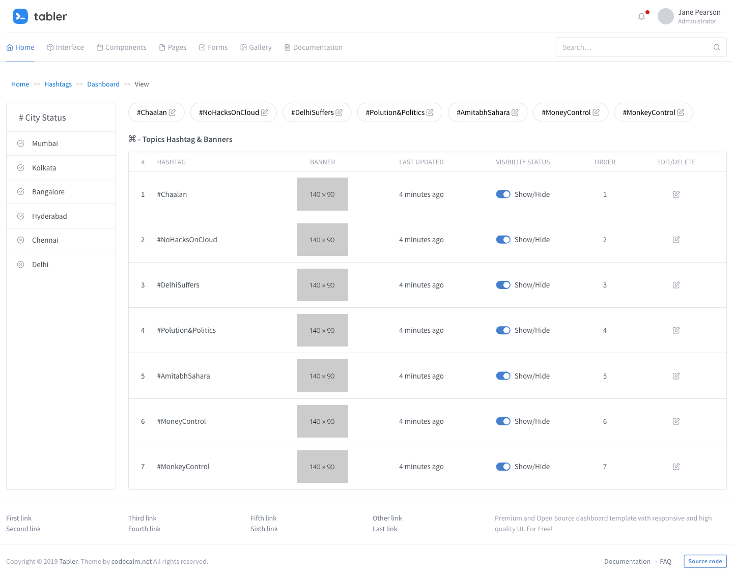 [Feature request] Left and right sidebar · Issue 83 · tabler/tabler