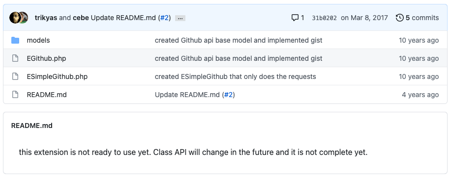 Remove `yiiext/github-api` from API Third-party libraries · Issue #7694 ...