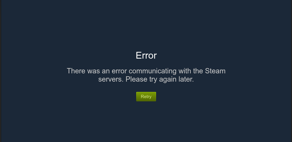 steam connection timeout