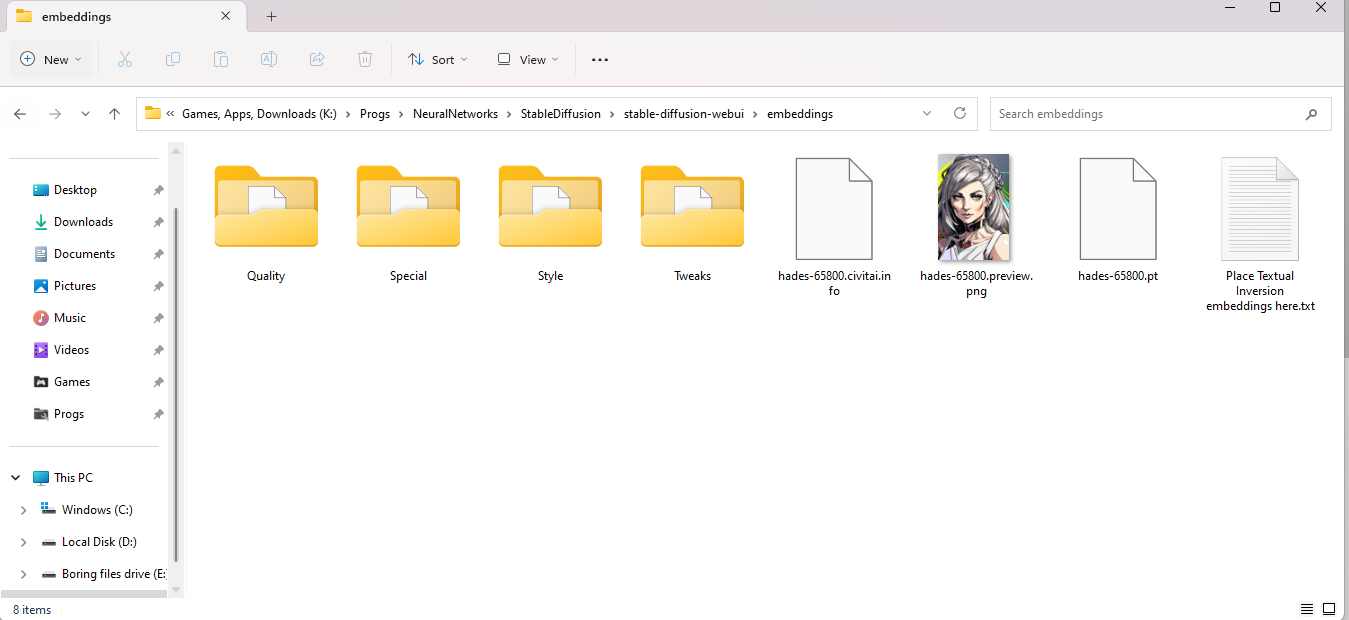 [Issue]: Textual Inversion tab doesn't have an option to display folder ...