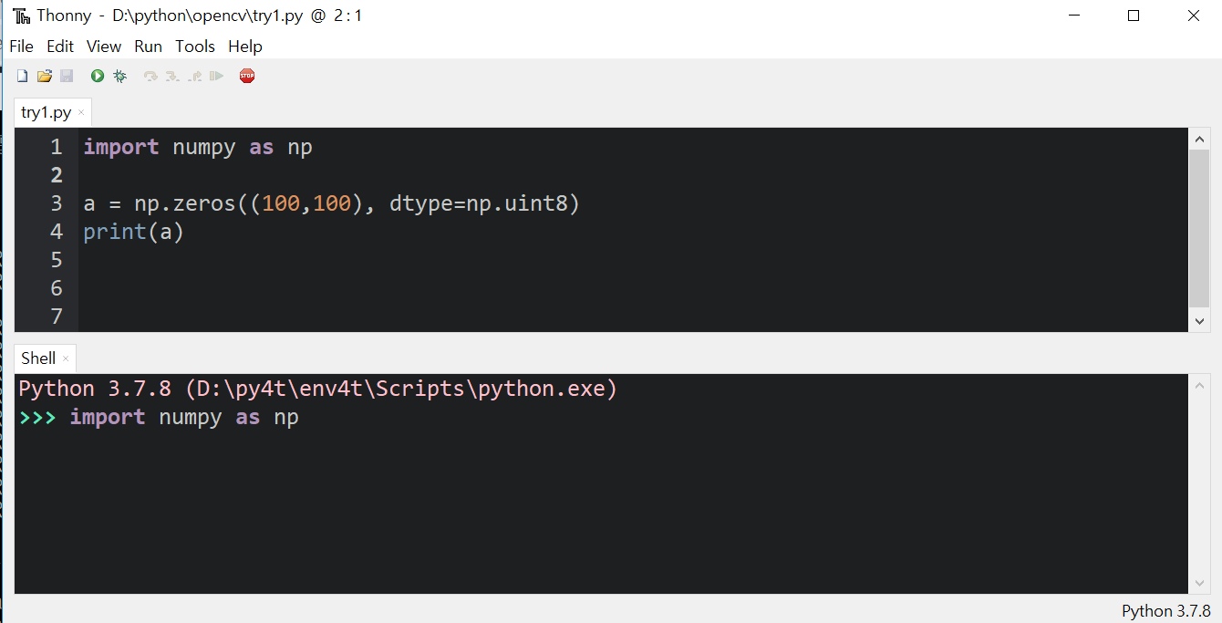 import numpy in shell view puased at startup . (version 3.3.0b3 ...
